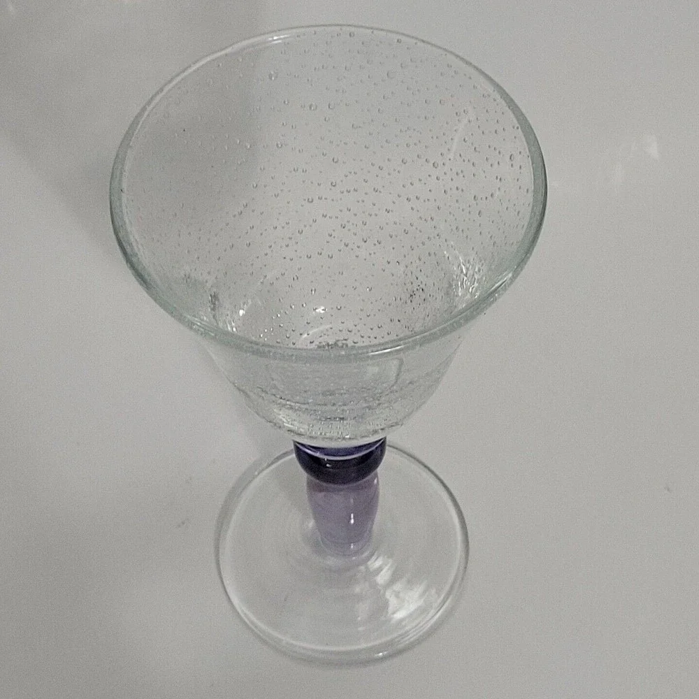Pottery Barn Purple Bubble Wine Gobblets